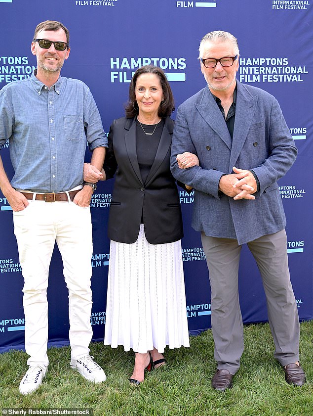 English footballer David and actor Alec, who hosted a Q&A, are joined by film producer Amy Entelis