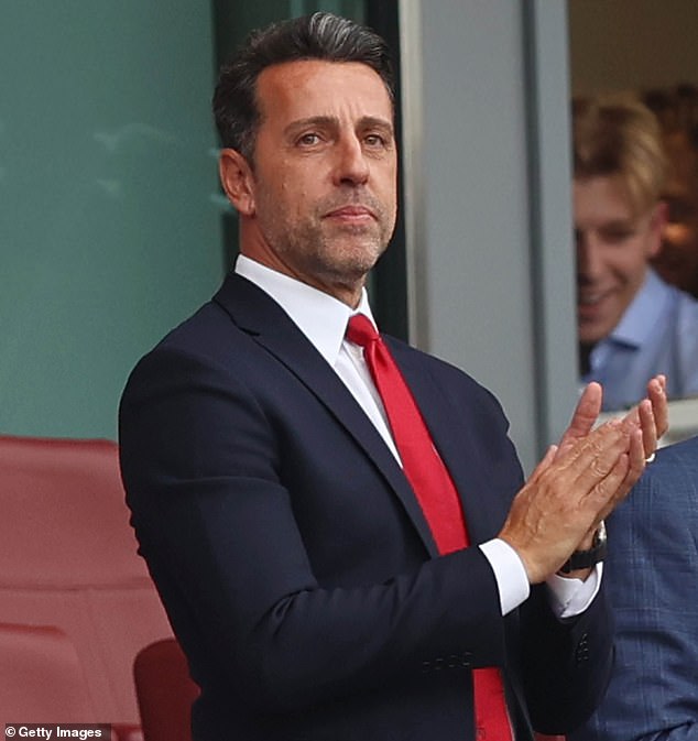 Sporting director Edu is in Spain to continue negotiations for the 28-year-old midfielder