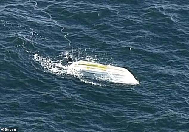 The boat of the experienced fishermen (pictured) was found capsized with the bodies of the men near the coast of Cassini, Kangaroo Island, South Australia. Police also found two life jackets that the men were not wearing