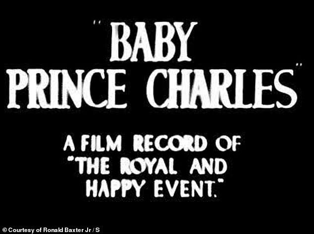 A still from the rare footage of King Charles' 1948 christening film