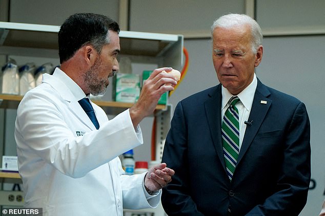 A day earlier, he was at Tulane University to promote his 'Cancer Moonshot' program