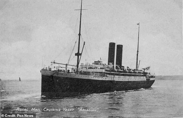 The SS Arcadian (pictured) was built as an ocean liner and chartered to the Royal Navy in 1915. On 15 April 1917, the ship sank, killing 279 people.