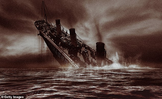 Survivor Thomas Threlfall said after the sinking of the SS Arcadian: 'It was the same day and month that the Titanic (pictured) sank, and I came out of both cases safely'