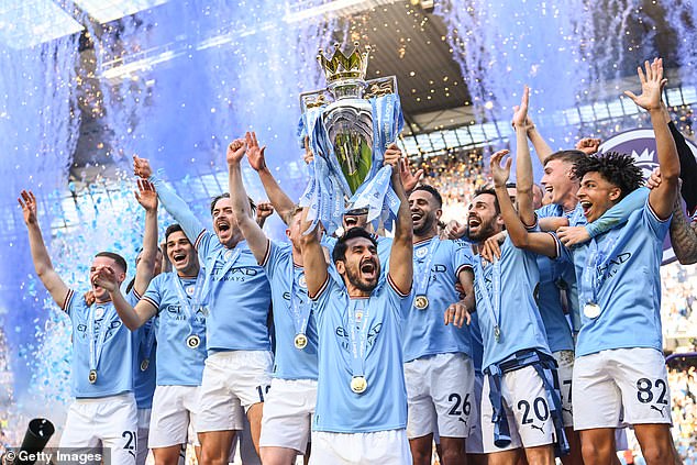 Manchester City are hoping to become the first team in history to win five consecutive league titles