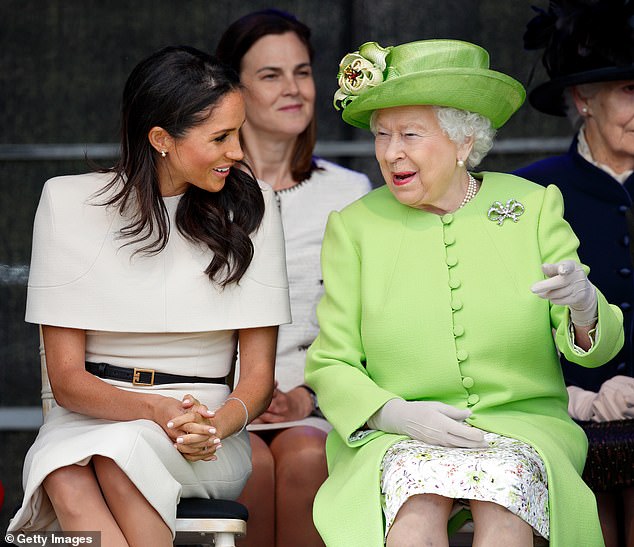 This story follows the words of Samantha Cohen (centre, back), a senior courtier of the Queen who was a favourite of the late Queen for two decades, who told the Herald Sun in April that she couldn't leave Meghan soon enough.