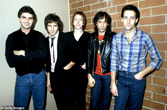 Kihn (second from left) is seen with the Greg Kihn Band in 1981 - L-R Steve Wright, Dave Carpender, Gary Phillips and Larry Lynch