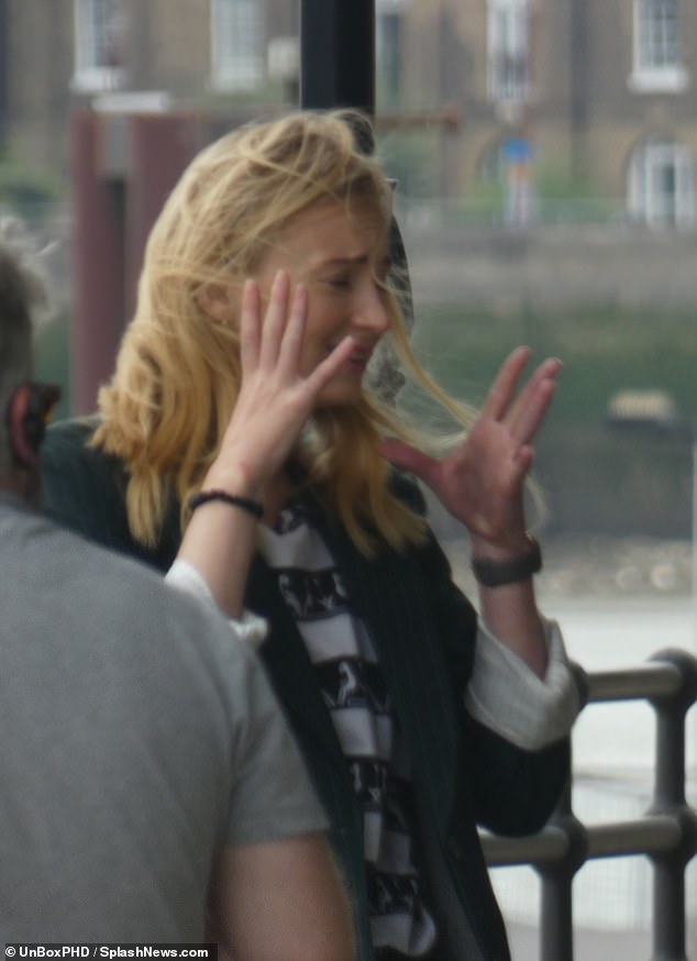 The scenes show Sophie looking tense and holding her hands in front of her face during a conversation with Jacob