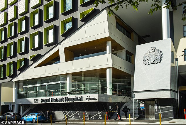 Mr Duggan said he told the woman there was more suitable equipment available at the hospital to treat the problem and took her to the Royal Hobart Hospital (pictured).