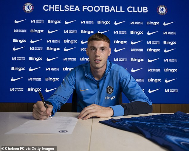 Palmer has been pictured this week signing his new nine-year contract with Chelsea