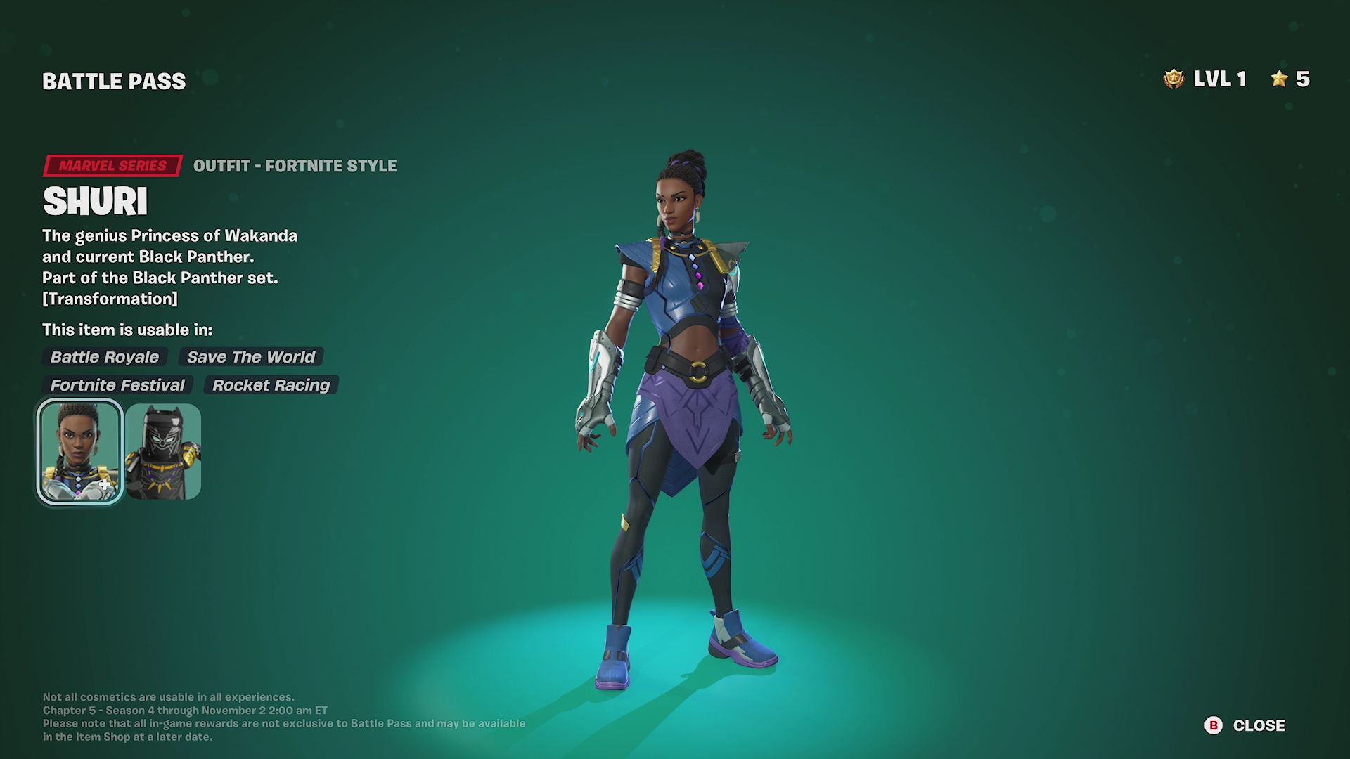 Shuri in Fortnite