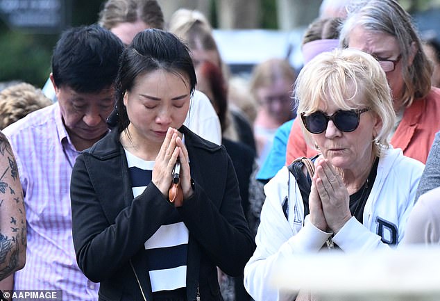 Hundreds of local residents turned out for the vigil on Friday to show their support