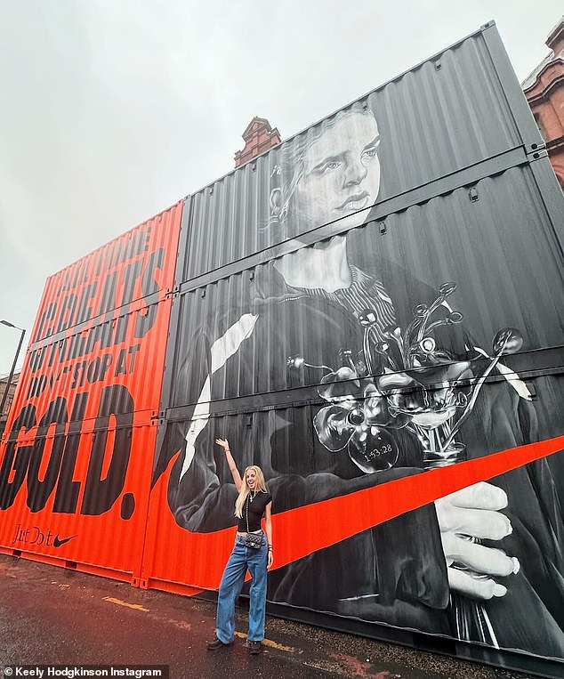 After making the most of the Spanish sun, Keeley returned to her hometown of Manchester, where she was honoured with a huge mural