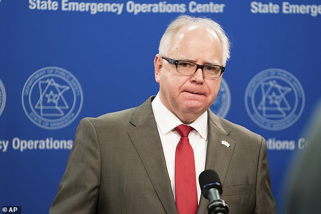 Minnesota Governor Tim Walz provides an update on the state's next steps to respond to COVID-19 during a press conference on Wednesday, April 8, 2020. Emmer said Walz's leadership during the pandemic