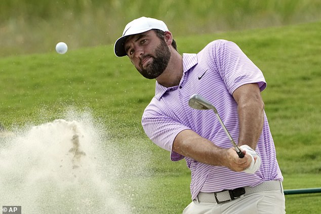 The Masters champion was less than impressed with his attempt from the greenside bunker