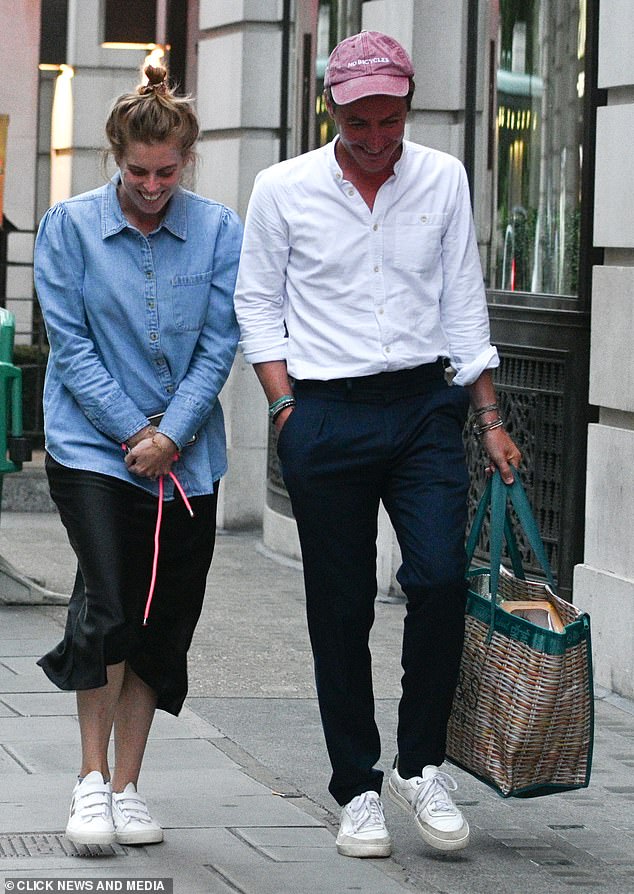 The couple, who have been married for four years, stopped by Marks and Spencer for a healthy meal