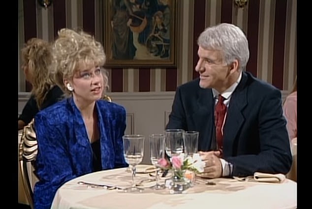 Jackson appeared on SNL from 1986 to 1992. Seen with Steve Martin