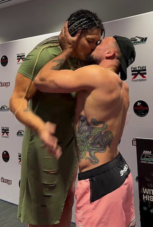 Jones kissed Gabi Garcia, who he was scheduled to face on Saturday night