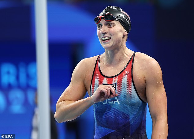 Swimming machine Katie Ledecky continued her dominance in the pool in Paris