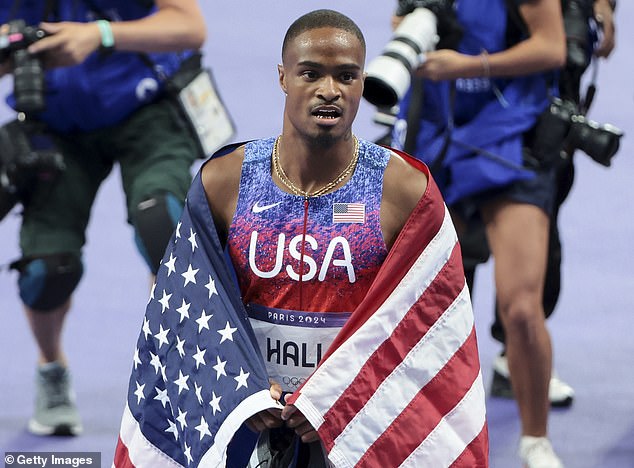 Quincy Hall's victory in the 400 meters was the first American gold in the event since 2008