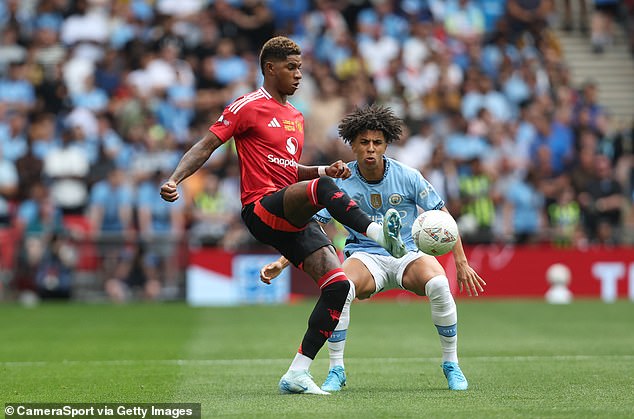 Rico Lewis (right) is a midfield option for City, with Mateo Kovacic and Nico O'Reilly playing centrally in the Community Shield