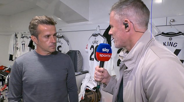 Jamie Carragher interviewed Marco Silva from the Fulham dressing room ahead of the match