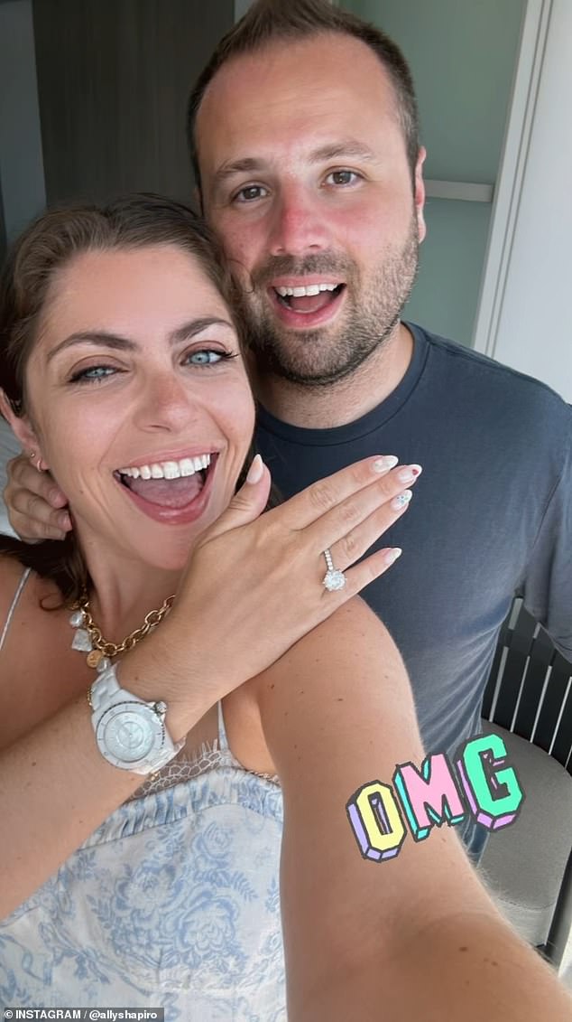 Shapiro took to her Instagram Stories on Friday to announce the engagement — which took place in Spain — and also showed off a glittering diamond ring on her finger