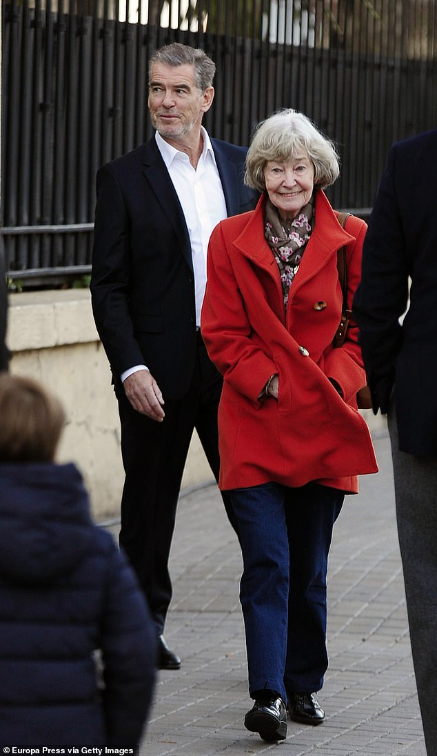 Pierce and his mother were spotted in Madrid, Spain, earlier this year after he filmed a commercial there