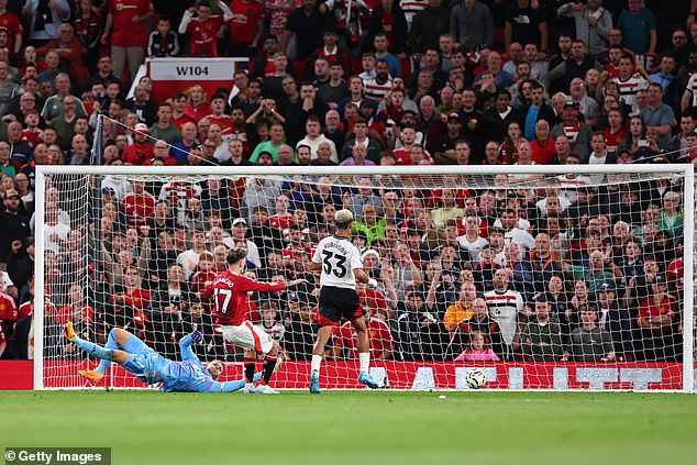 Alejandro Garnacho had a shocking miss with the goal open that could have made it 2-0