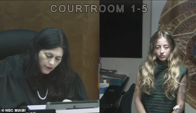 She indicated that she was under the influence of Tuci [2C]“A known party drug and that she was from the future and had a crystal ball,” said Miami-Dade Judge Mindy Glazer