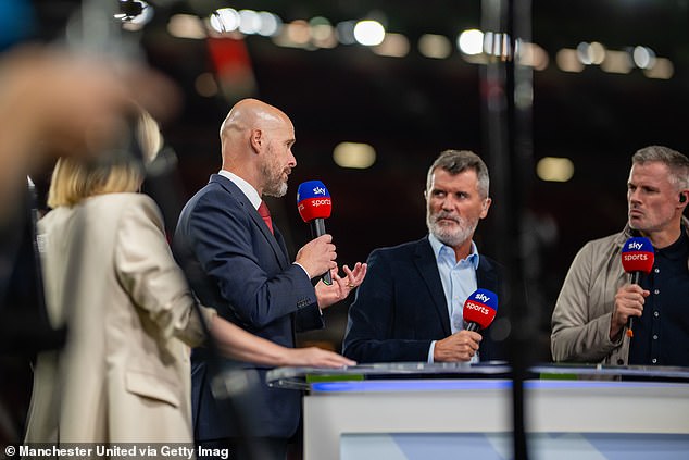 Fans were quick to highlight the exchange between Ten Hag and Keane after the win