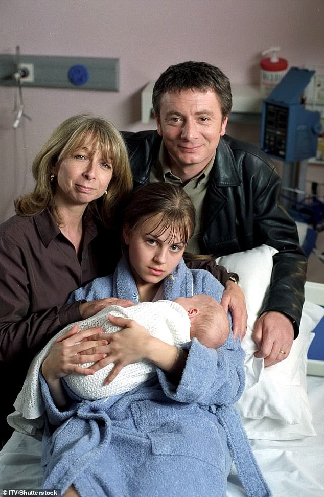 Sean is set to reprise his role as Martin in October as part of his ex-wife Gail's departure, while actress Helen Worth, 73, prepares to retire (pictured Gail Platt, played by Helen Worth, Martin Platt, played by Sean, Sarah Louise Platt, played by Tina O'Brien)