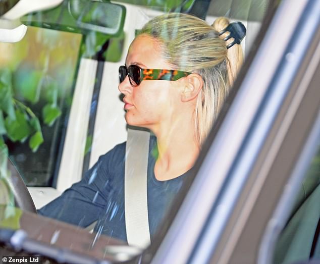 The 25-year-old Love Island star was photographed behind the wheel of her Mercedes-AMG G 63 Magno Edition near her Cheshire home, before heading out for a drive with her 19-month-old daughter.