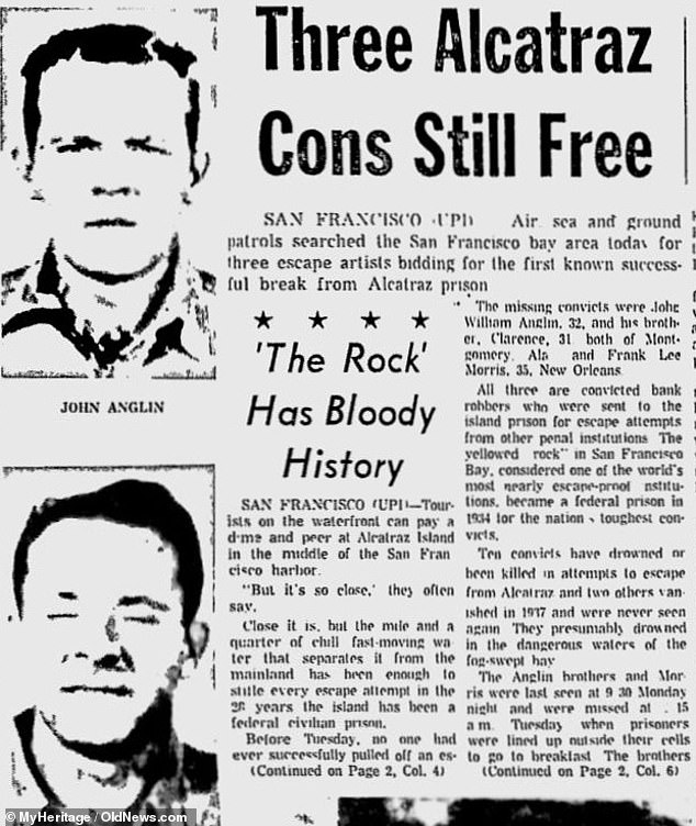 The article that appeared in The Sarasota Journal on June 13, 1962 about the hunt for the missing prisoners