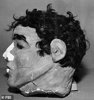 The dummy is made of plaster to imitate a human head with real hair, eyebrows and eyelashes