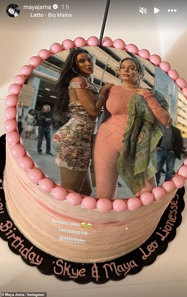 Along with her best friend Skylar, the duo also celebrated with a birthday cake featuring their photo on the icing