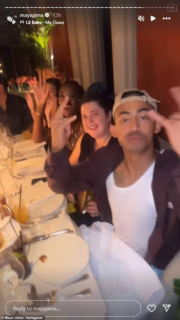 Maya filmed AfterSun colleague and Rizzle Kicks singer Jordan Stephens partying at the party