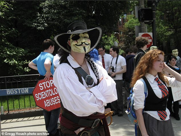 Housh called costume shops to find the cheapest mask people around the world could buy to protect their anonymity and found that they all had one thing in common: Guy Fawkes from the movie 'Fifth of November'