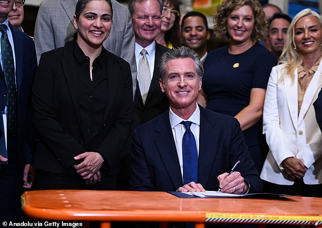 California Governor Gavin Newsom signed 10 bills into law on Friday that would increase sentences for shoplifters, muggers, burglars and car thieves.