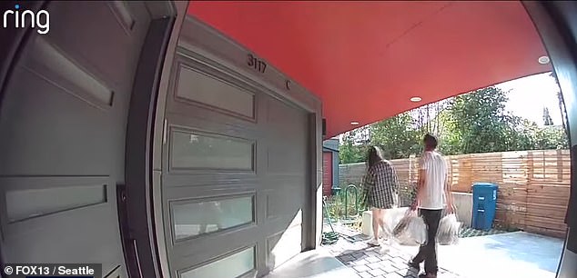 Video footage shows the couple arriving at Chu's apartment on August 9 with shopping bags