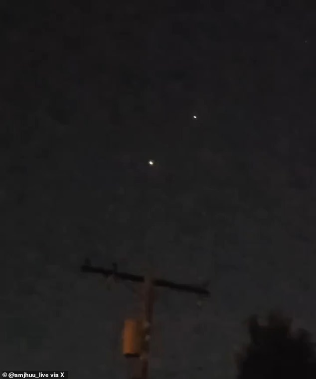 Pictured: Another user shares a glimpse of what he/she thought was a UFO over the skies of Lancaster, California