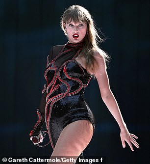 During her Eras tour, Taylor has become known for wearing an array of different bodysuits (pictured in London, England)