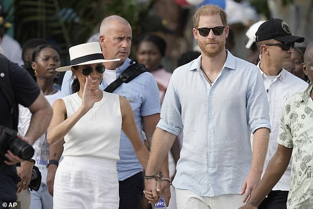 Prince Harry and Meghan arrive in San Basilio de Palenque, Colombia