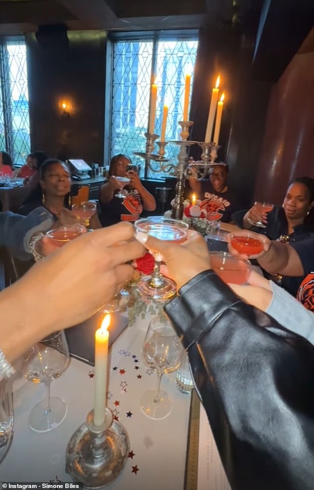 Afterwards, she and some friends enjoyed a special candlelight dinner in Chicago