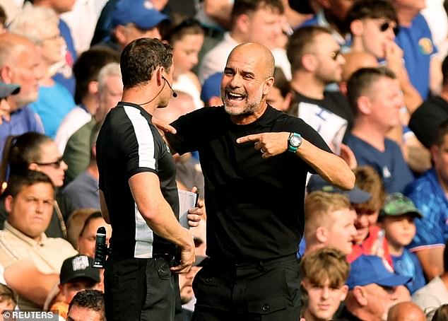 Guardiola (pictured) added he was 'impressed' with his team in their season opener