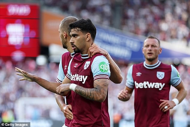 Lucas Paqueta scored the equaliser for West Ham from the penalty spot