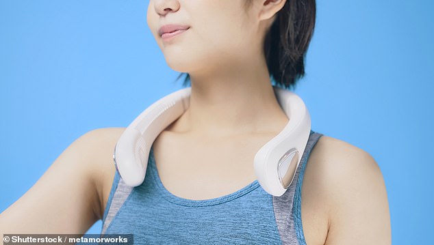 The latest trend this summer to beat the heat is a neck fan, which blows a constant stream of cool air to the face.