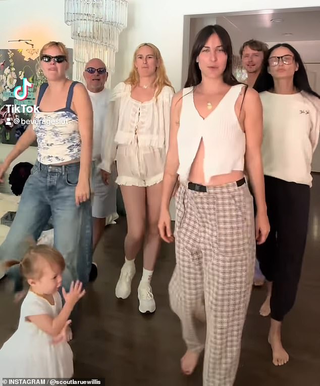 Scout, 33, recently released her single Over And Over and posted a viral Instagram video of herself dancing to the track with loved ones including Rumer, Tallulah and mother Demi Moore