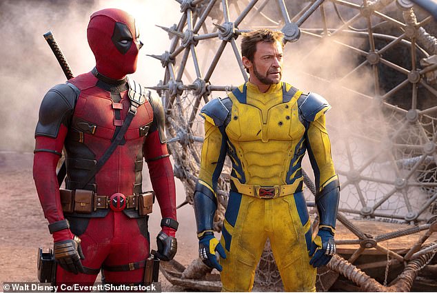 The star says Marvel is to blame and pointed to Ryan Reynolds and Hugh Jackman (pictured) in Deadpool & Wolverine as an example