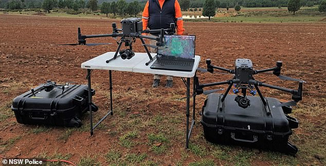 NSW Police used drones to search a 1,700-hectare stretch of rural NSW for James