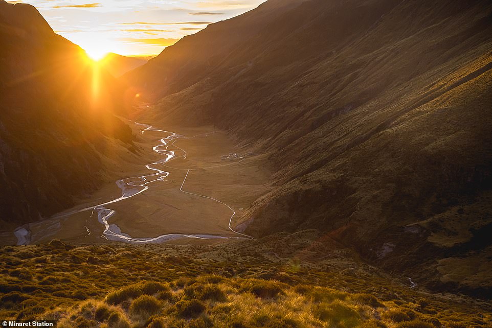 The five-star lodge is located at the head of a glacial valley on the western shore of Lake Wanaka